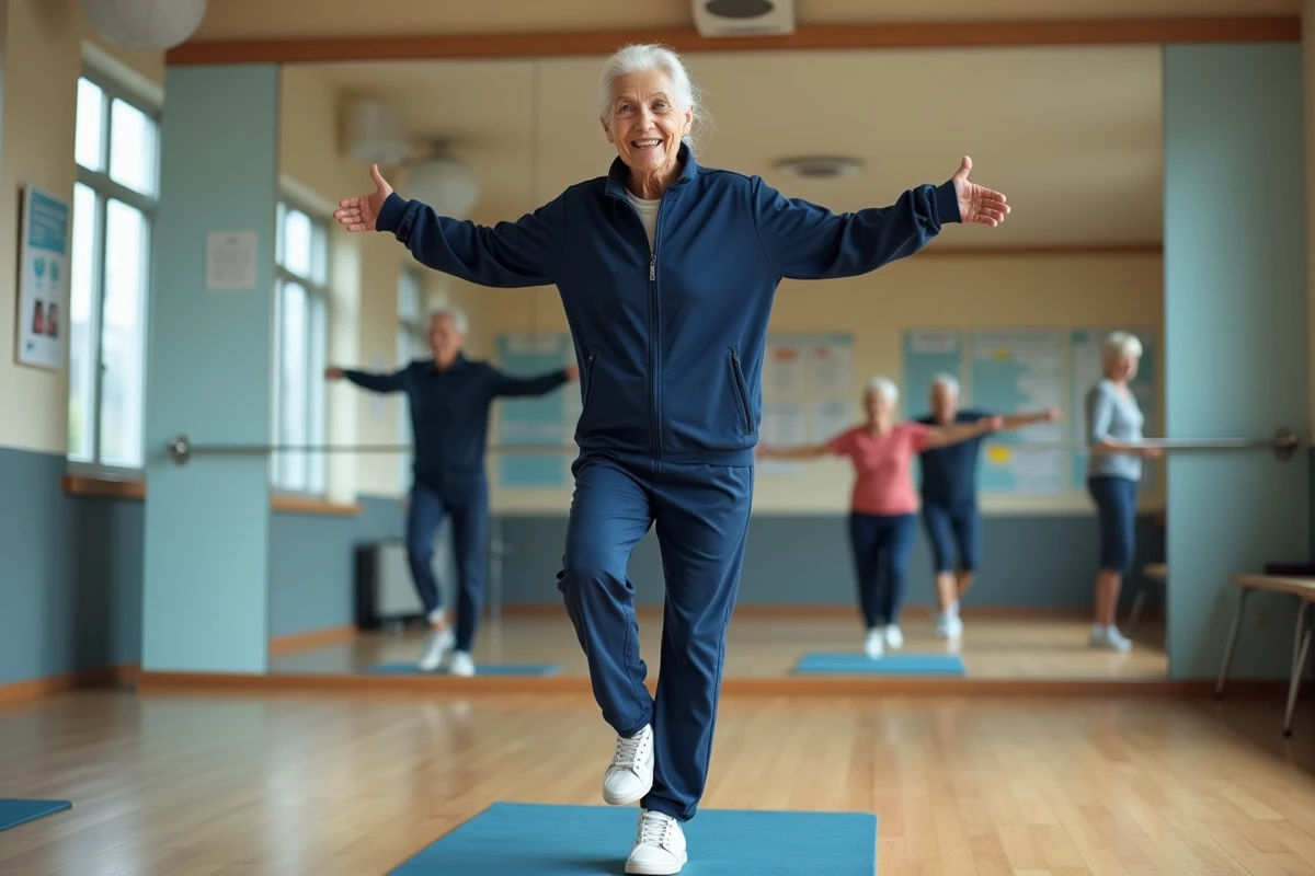 Femme senior en exercice d