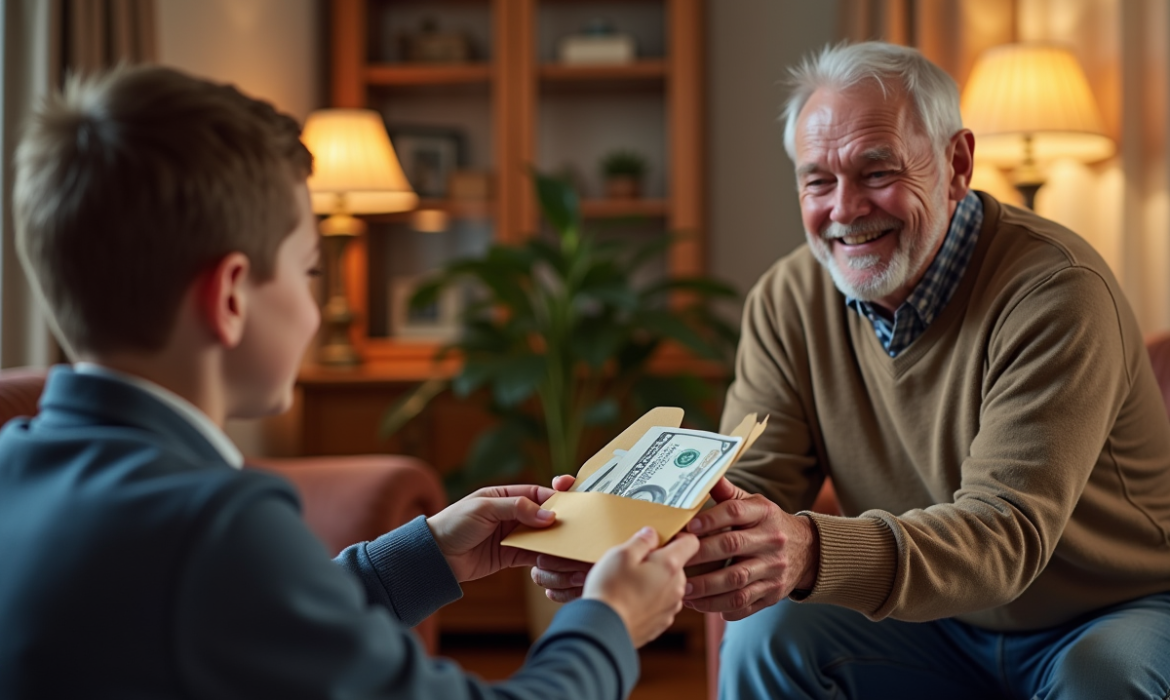 5000 euros : avoir la possibilité de les donner à son petit-fils ?