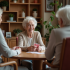Seniors jouant aux cartes dans un espace chaleureux